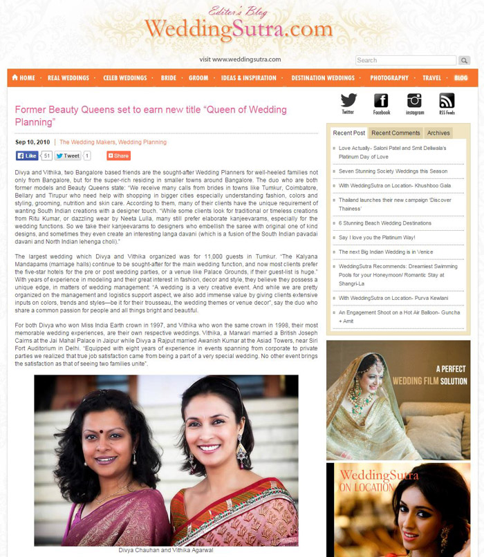 WeddingSutra Interview 2010-09