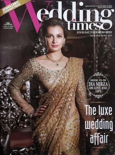 Dia Mirza Photo Shoot - Wedding Times Magazine