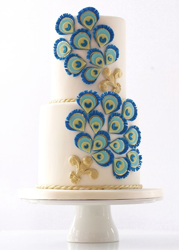 Peacock themed cake 15